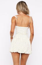 Infinite Grace Mini Dress Cream Polka Dot