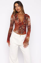 Just Me Long Sleeve Top Ember Garden