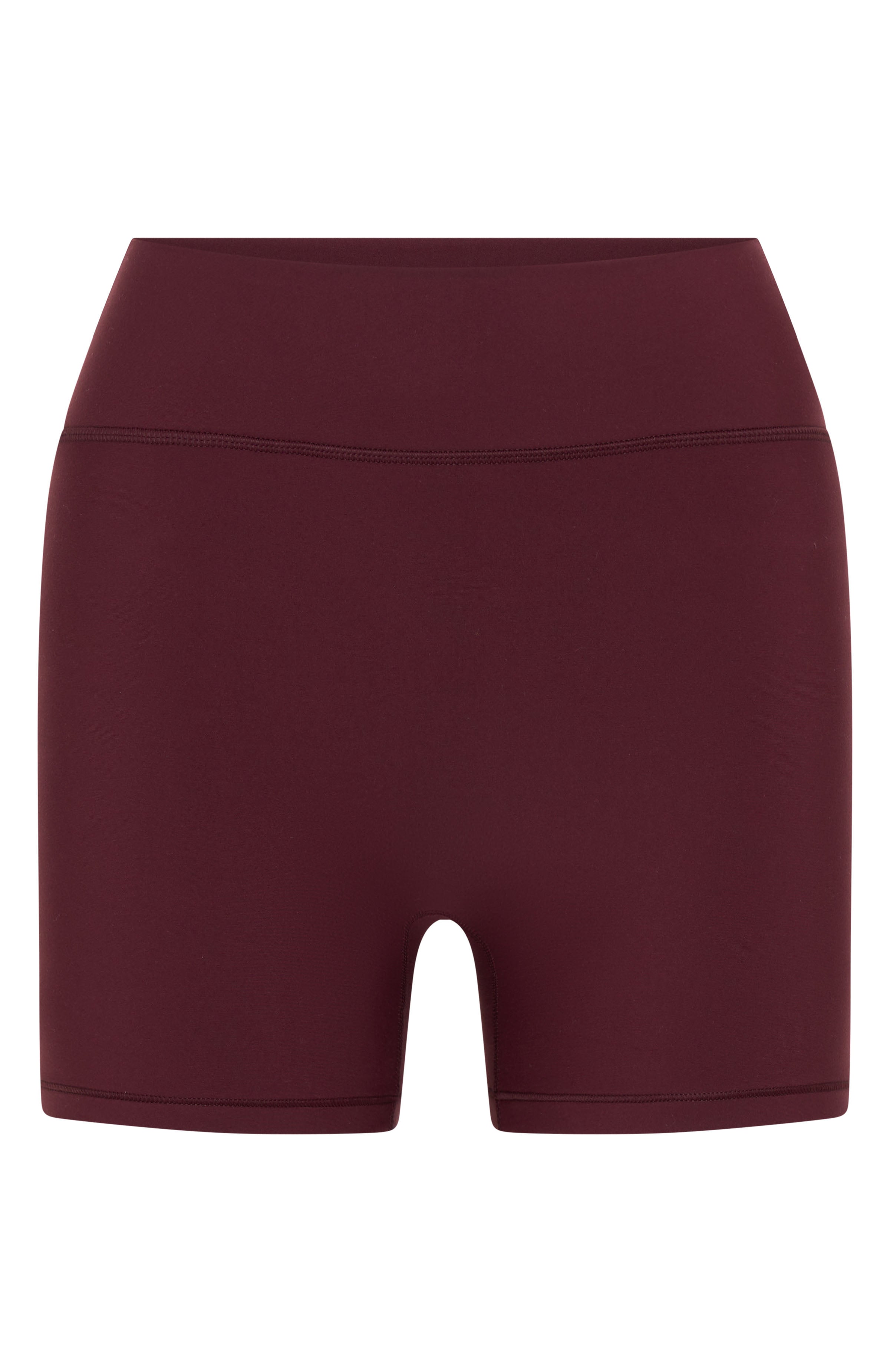 Keep Up High Waisted Shorts 4 Merlot