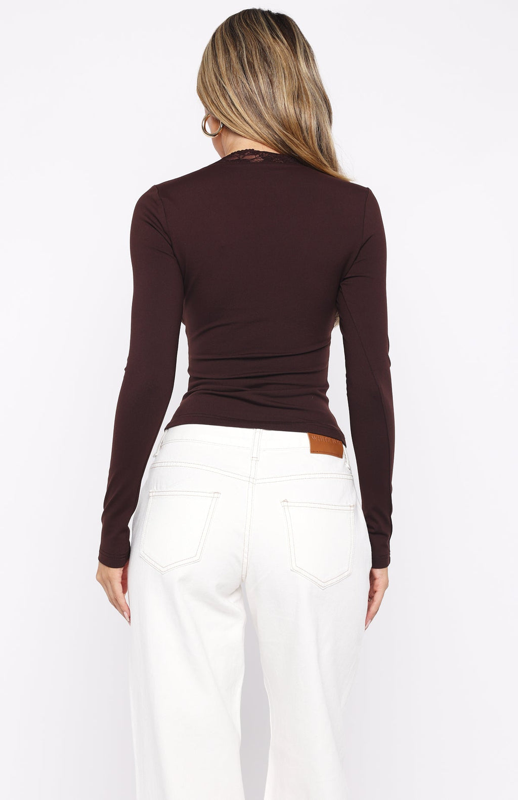 Knew That All Along Long Sleeve Top Dark Chocolate