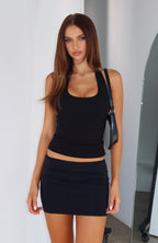 Late Nights Mini Skirt Black