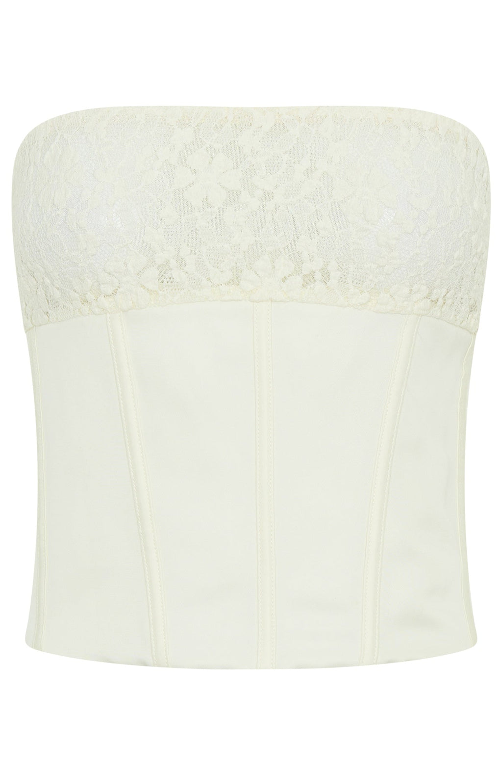 Leave An Impression Strapless Bustier Cream