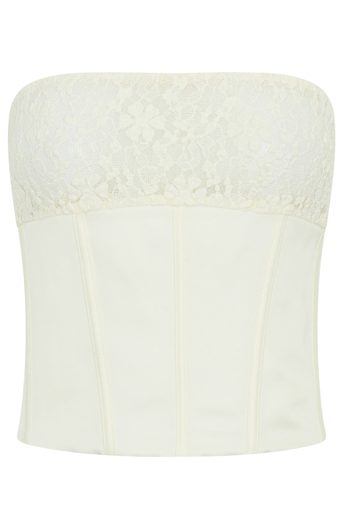 Leave An Impression Strapless Bustier Cream