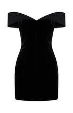 Let's Get Loud Off Shoulder Mini Dress Black