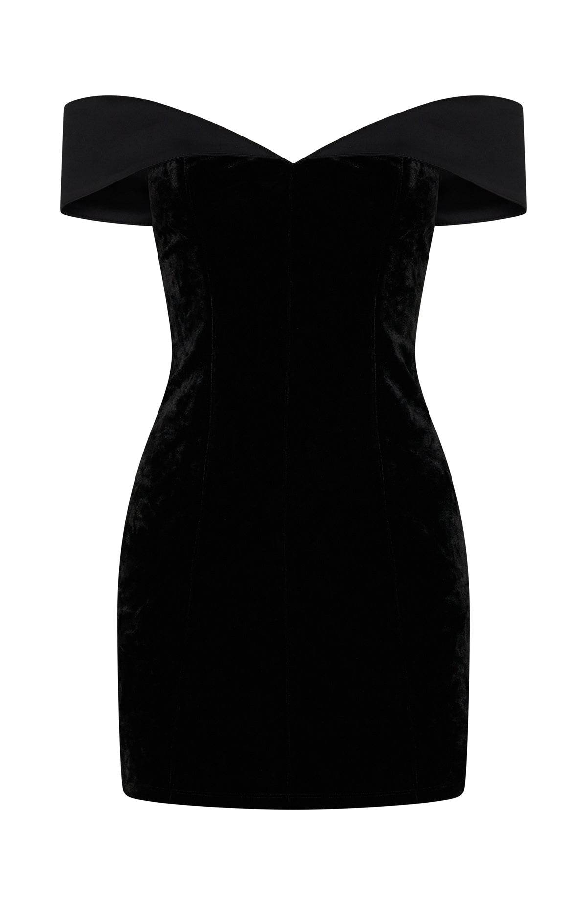 Let's Get Loud Off Shoulder Mini Dress Black