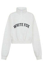 Let The Bells Ring Cropped Quarter Zip Sweater Grey Marle