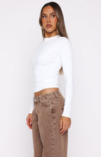 Lose You Long Sleeve Top White