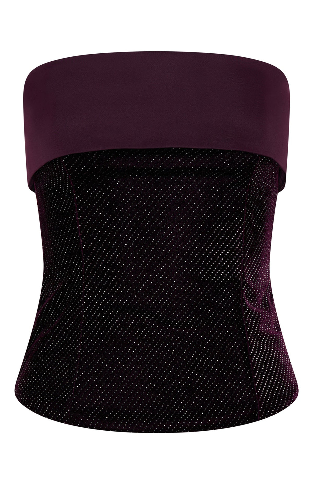 Loud Luxury Strapless Bustier Wine