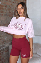 Love You Regardless Bike Shorts Burgundy