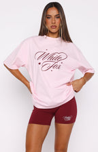 Love You Regardless Oversized Tee Pink