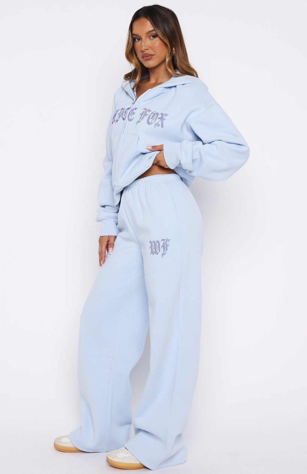 Lucky Ones Wide Leg Sweatpants Baby Blue