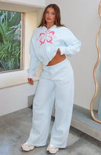 Lucky Thirteen Audrina Wide Leg Sweatpants Blue