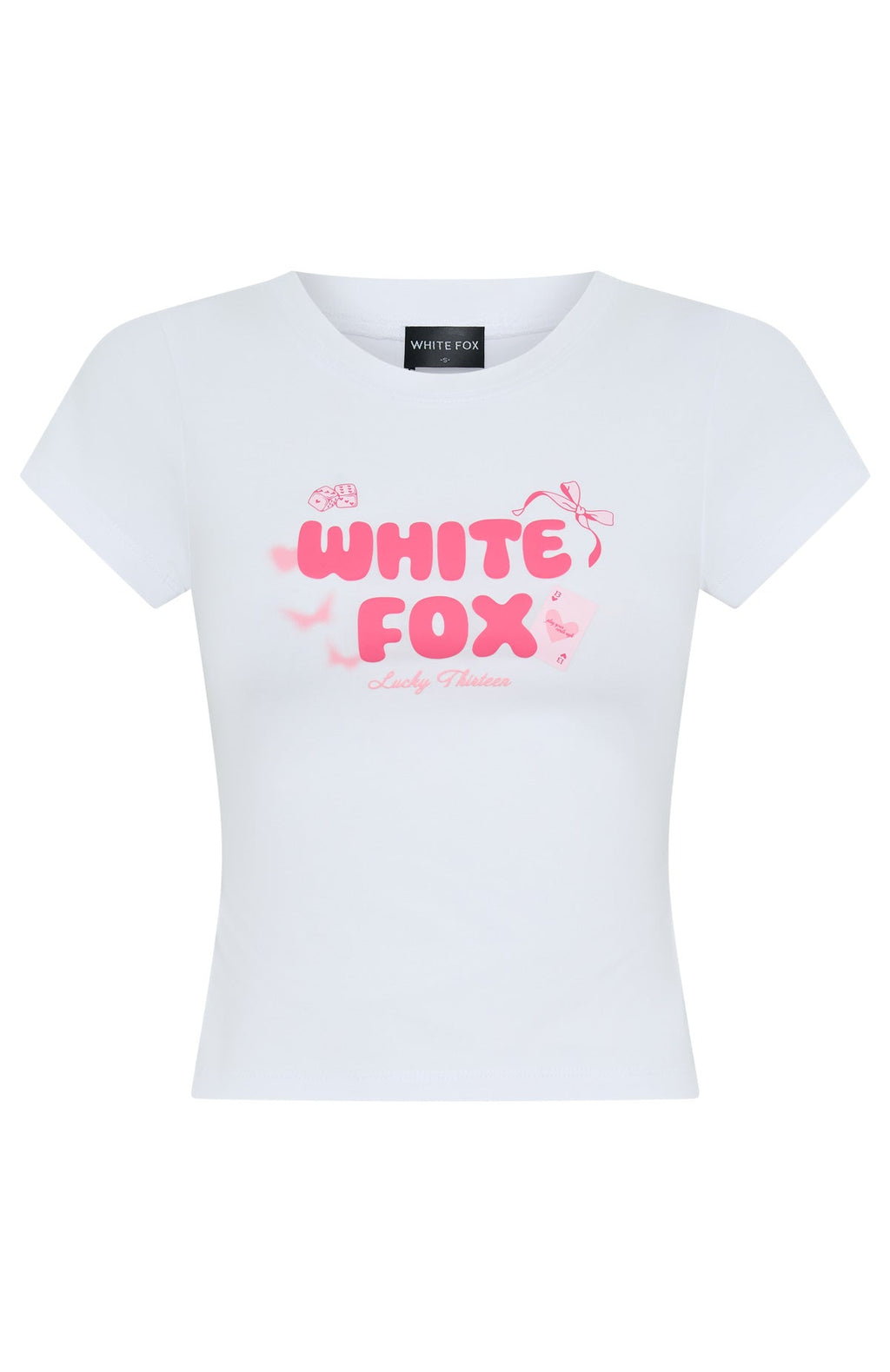 Lucky Thirteen Stephanie Baby Tee White