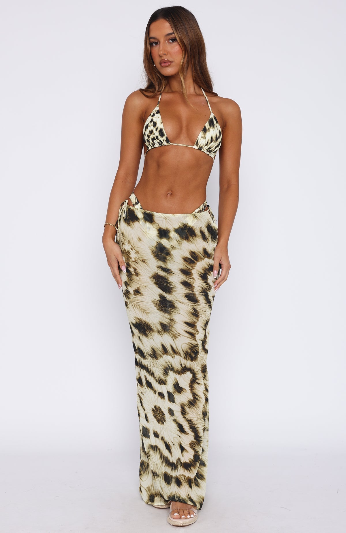 Luminous Maxi Skirt Gilded Touch