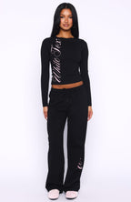 Luxurious Girl Track Pants Black