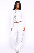 Luxurious Girl Track Pants Grey Marle