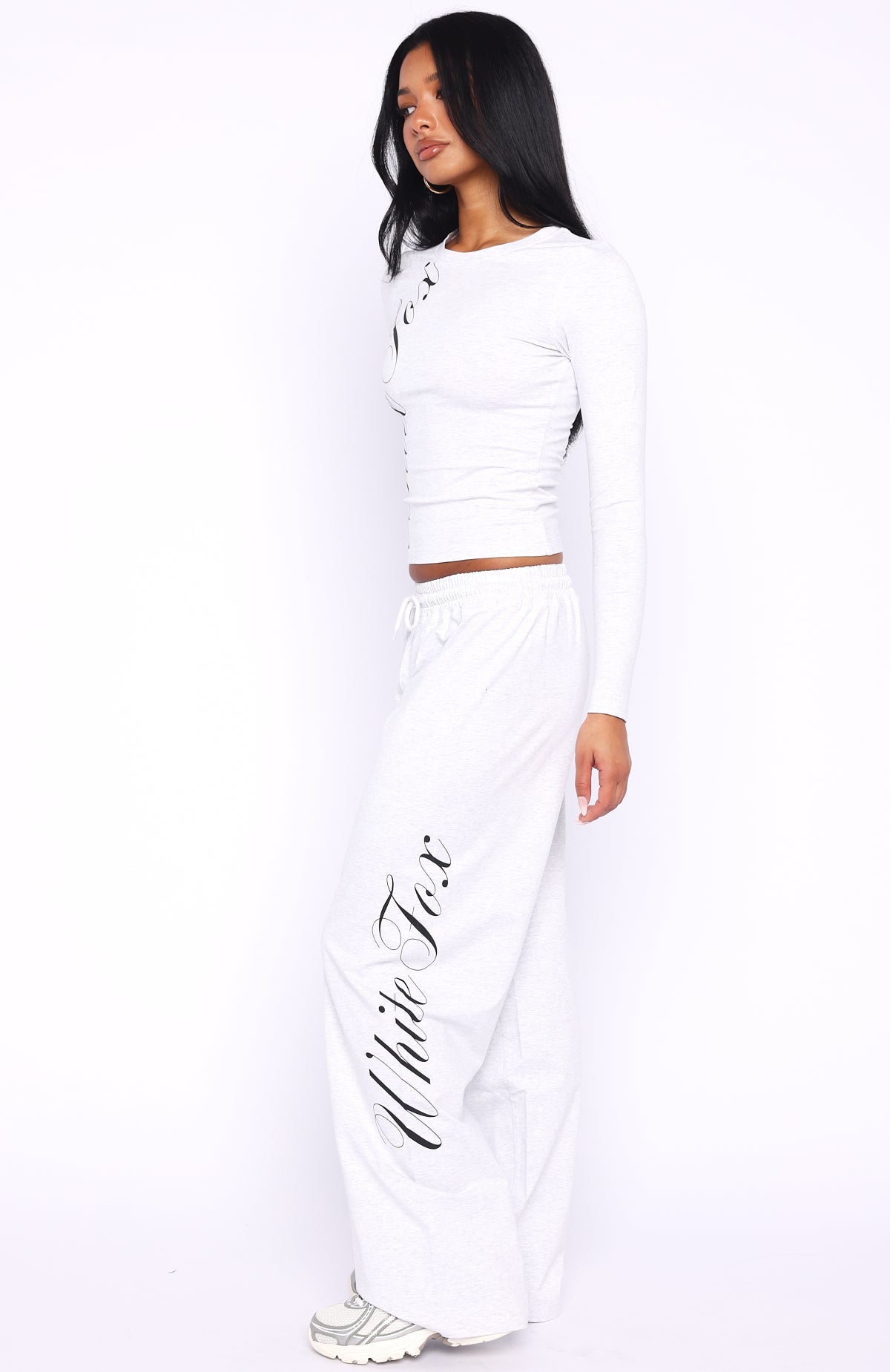 Luxurious Girl Track Pants Grey Marle