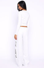 Luxurious Girl Track Pants Grey Marle
