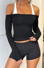 Mad For You Long Sleeve Top Black