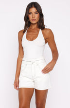 Maddy Denim Shorts Off White