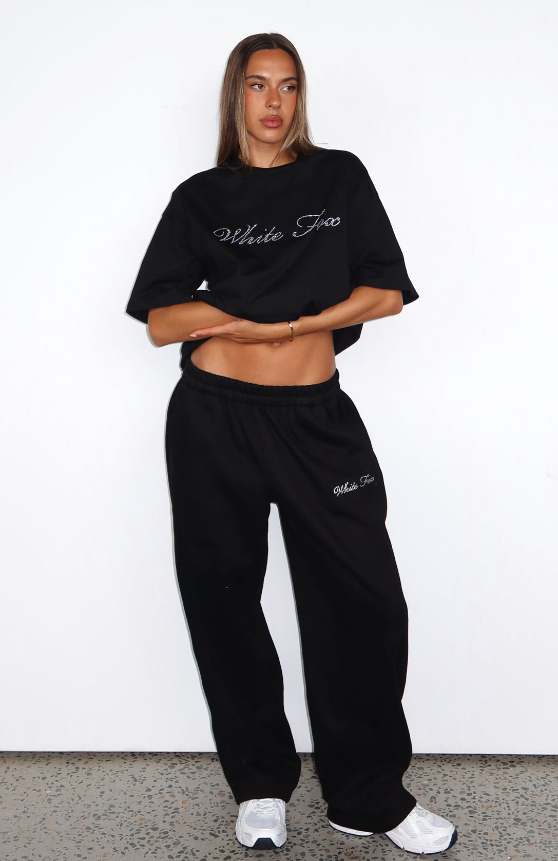 Make It Or Break It Barrel Leg Sweatpants Black