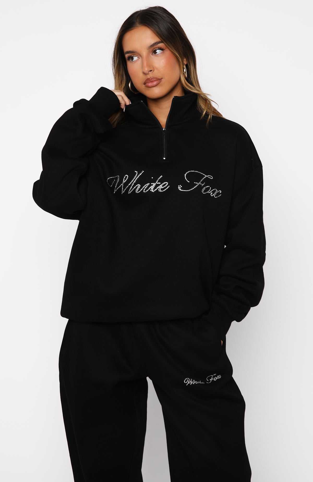 Make It Or Break It Quarter Zip Sweater Black
