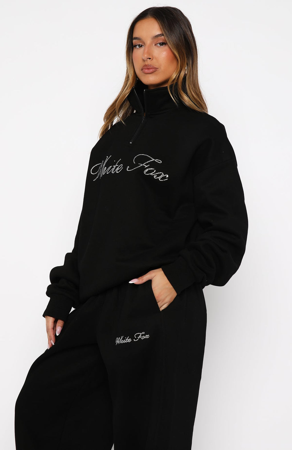 Make It Or Break It Quarter Zip Sweater Black
