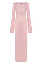 Malta Mermaids Long Sleeve Maxi Dress Blush Pink