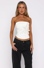 Martini Hour Strapless Bustier Cream