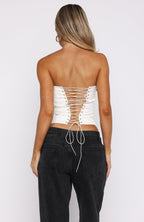 Martini Hour Strapless Bustier Cream