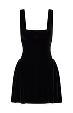 Midnight In Paris Velvet Mini Dress Black