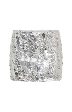 Midnight Lover Sequin Mini Skirt Silver