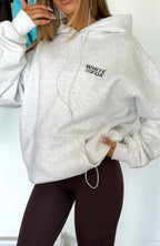 Name Of The Game Oversized Hoodie Grey Marle