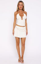 Never Out Of Reach Mini Skirt Cream