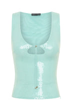Nostalgic Nights Sequin Top Mint