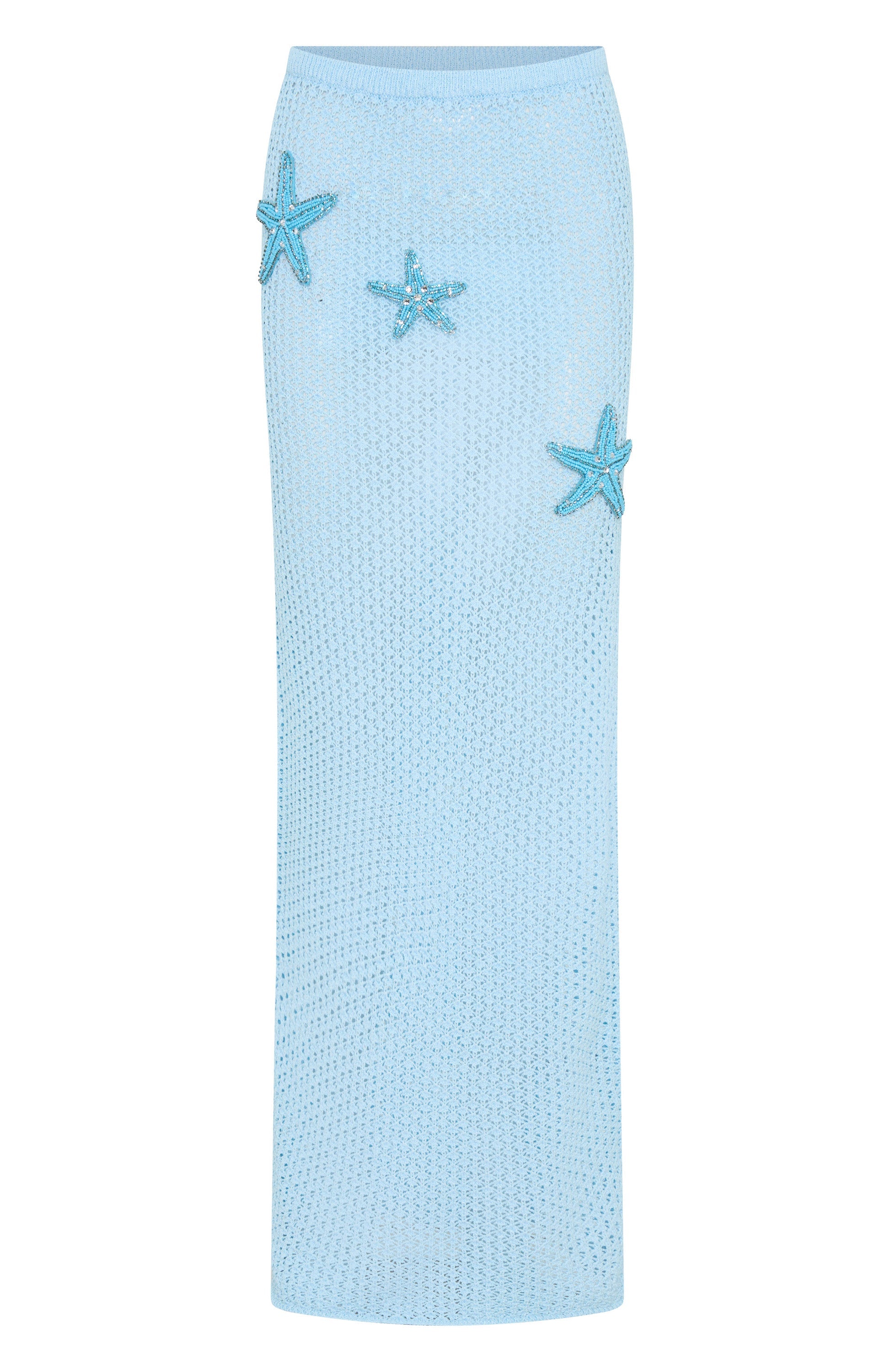 Ocean Starlet Maxi Skirt Baby Blue