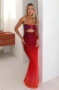 On Another Level Strapless Maxi Dress Sunset Mirage