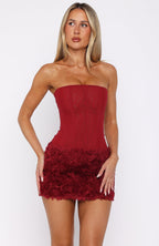 Tell Me A Secret Strapless Bustier Wine