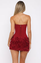 On My Wishlist Mini Skirt Wine