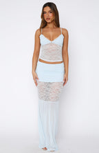 Not The One Maxi Skirt Blue