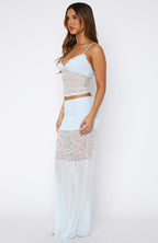 Not The One Maxi Skirt Blue