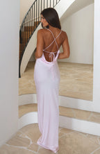 Over My Head Maxi Dress Baby Pink