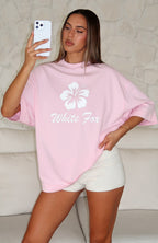 Own Your Glow Oversized Tee Pink