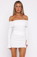 Parental Guidance Knit Mini Dress White