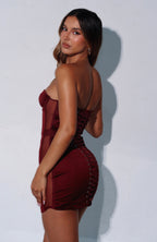 Park Avenue Princess Mini Dress Burgundy