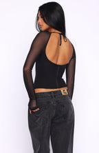 Past Your Prime Long Sleeve Top Black