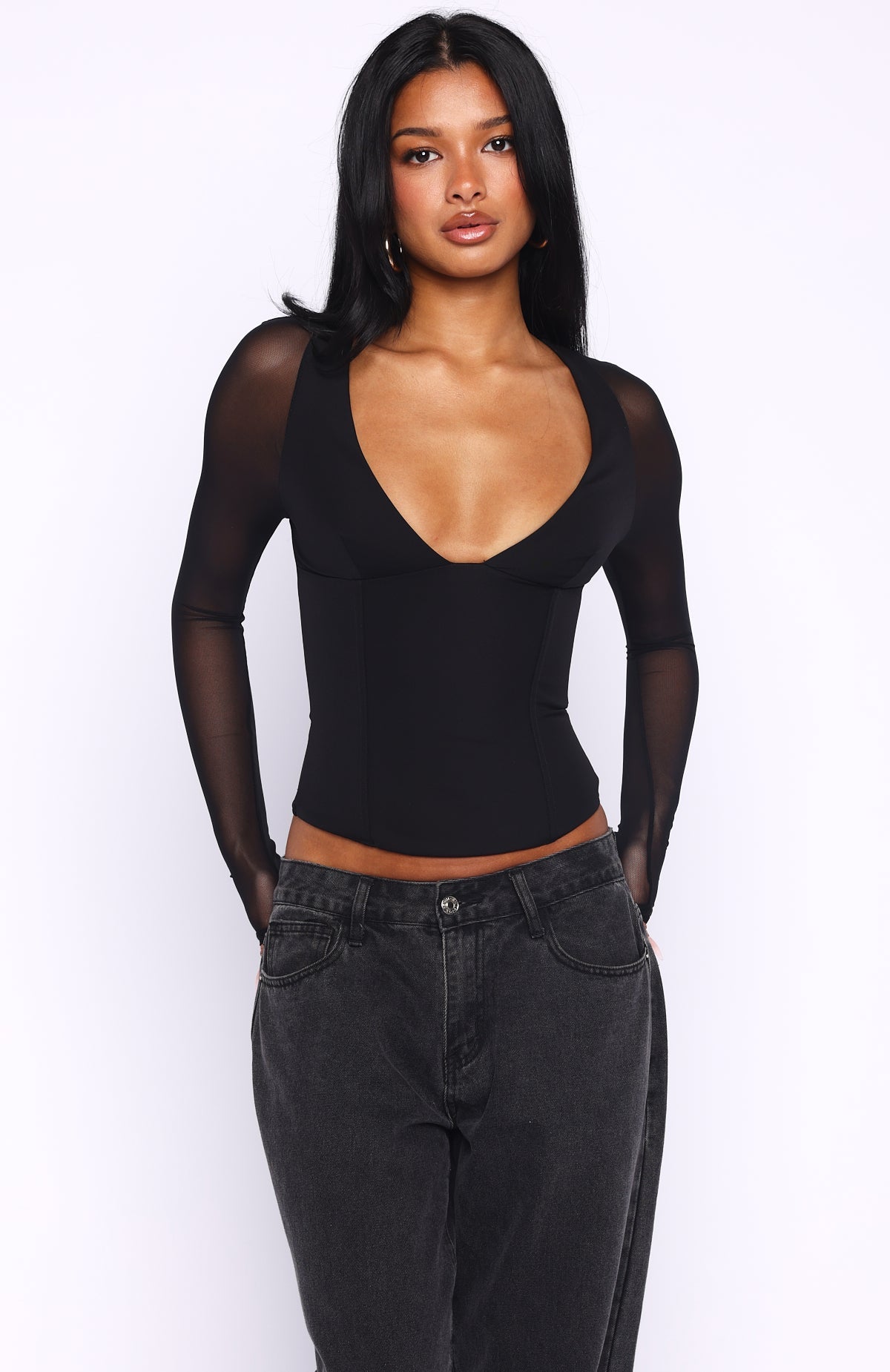 Past Your Prime Long Sleeve Top Black