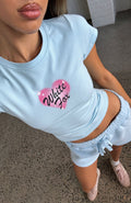 Permanent Love Baby Tee Baby Blue