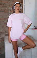 Pretty In Print Oversized Tee Pink