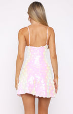 Radiant Soul Sequin Mini Dress Baby Pink